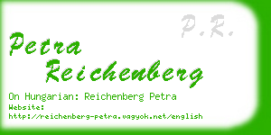 petra reichenberg business card